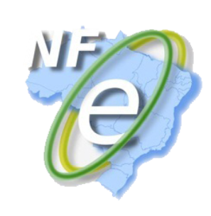 NFEs: imagem mostra o mapa do Brasil com a sigla das notas fiscais por cima