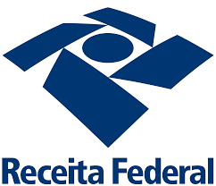 retenção de impostos: imagem com a logomarca da Receita Federal na cor azul marinho